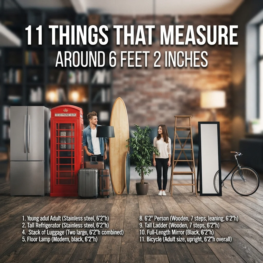 11 things that measure around 6 feet 2 inches with everyday height comparisons
