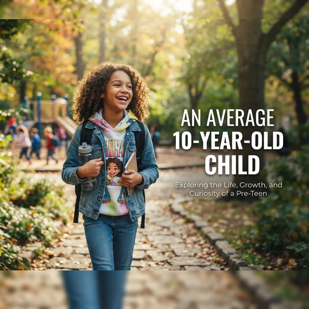 An average 10-year-old child shown as an example of a 5-foot height comparison