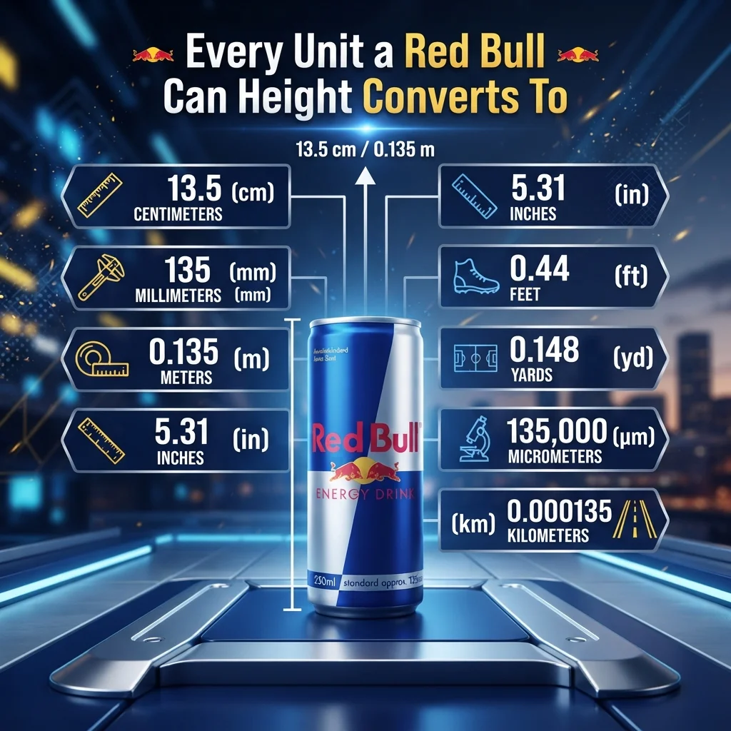 How big is a Red Bull can with dimensions and everyday size comparisons