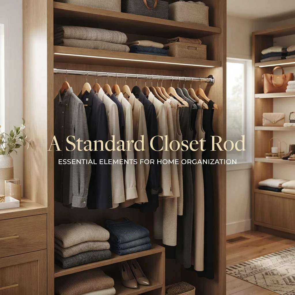 A standard closet rod used as an everyday comparison for common door dimensions