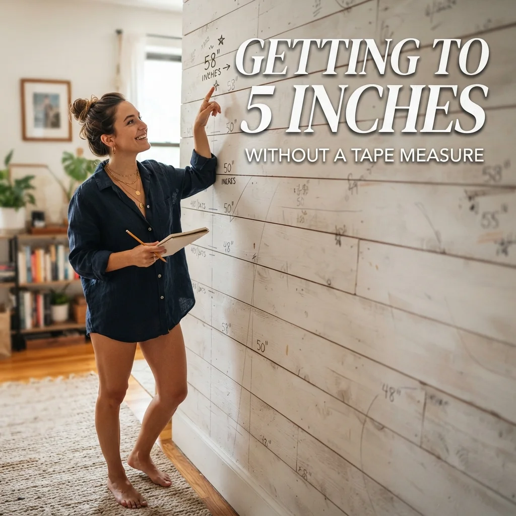 Getting to 5 inches without a tape measure using everyday objects and size comparisons