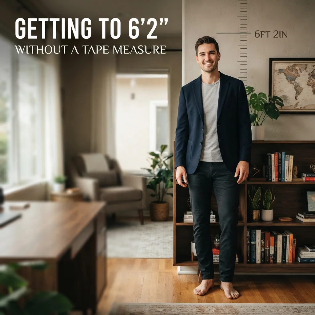 Getting to 6 feet 2 inches without a tape measure using everyday objects
