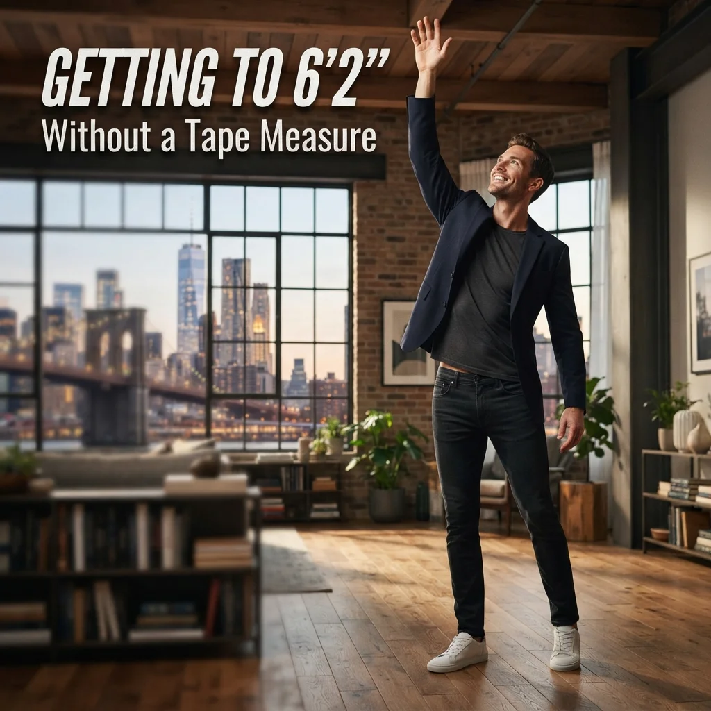 Getting to 6 feet 2 inches without a tape measure using everyday objects
