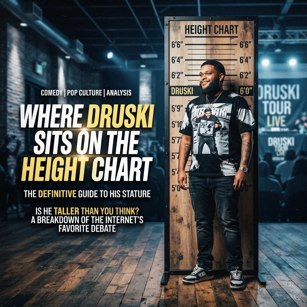 Where Druski sits on the height chart with everyday height comparisons