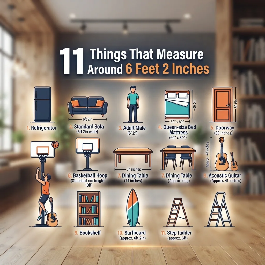 11 things that measure around 6 feet 2 inches with everyday height comparisons