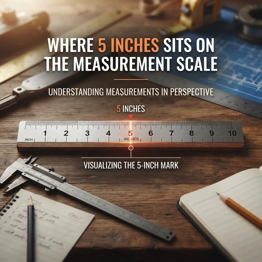 Where 5 inches sits on the measurement scale with everyday size comparisons