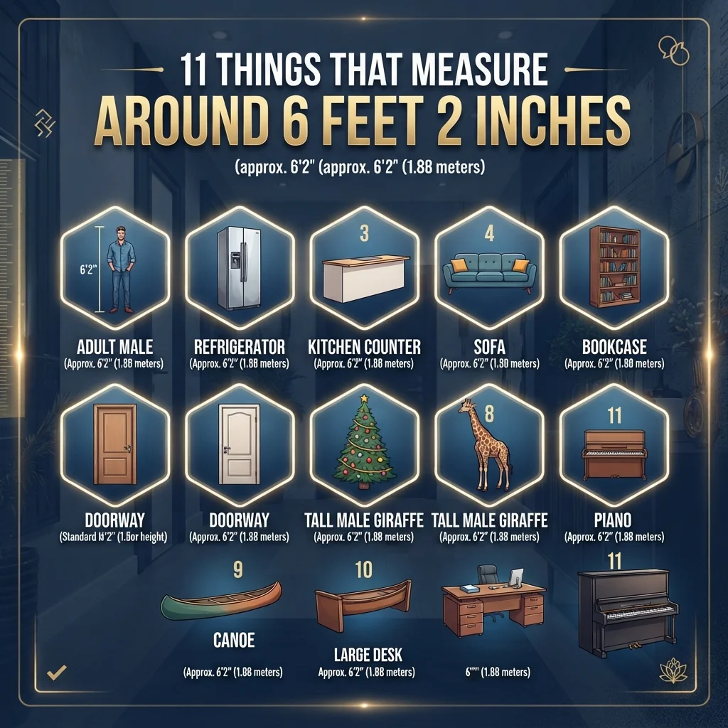 11 things that measure around 6 feet 2 inches with everyday height comparisons