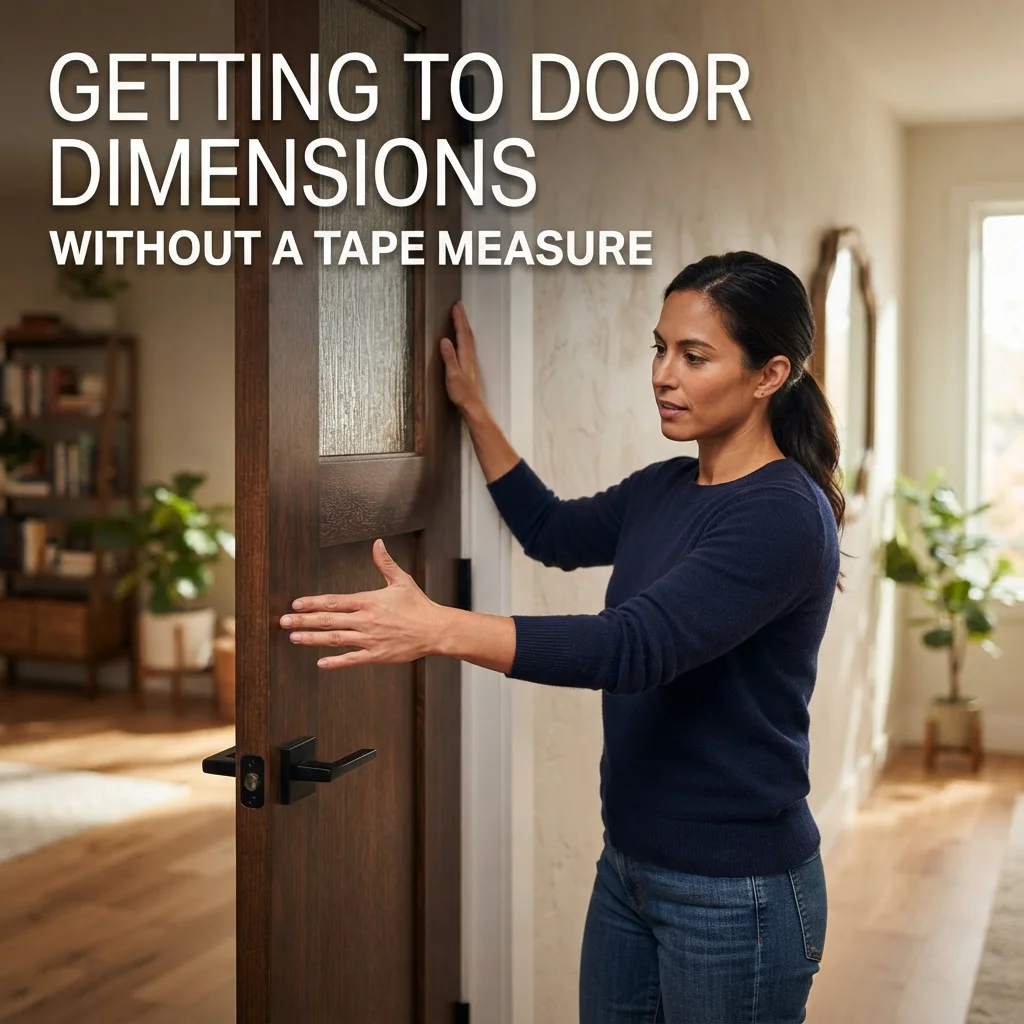 Getting to common door dimensions without a tape measure using everyday objects