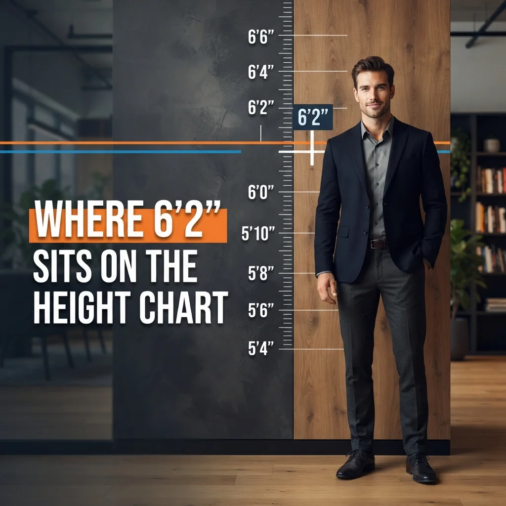 Where 6'2" sits on the height chart with simple height comparisons