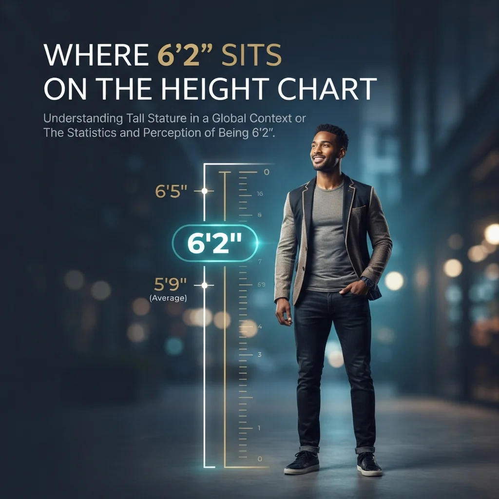 Where 6'2" sits on the height chart with simple height comparisons