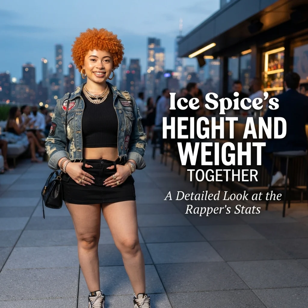 Ice Spice's height and weight together with reported measurements and size comparison