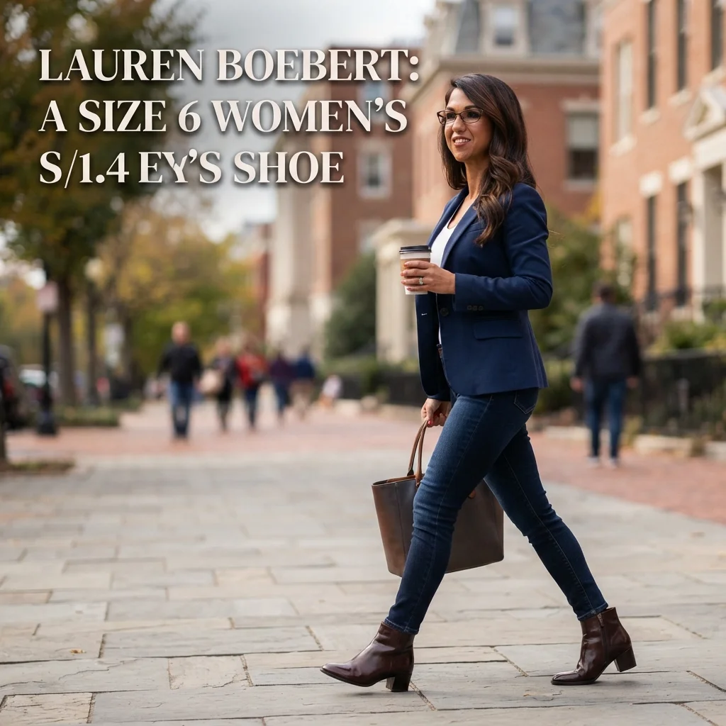 A size 6 women's shoe used as an everyday size reference for Lauren Boebert's reported height