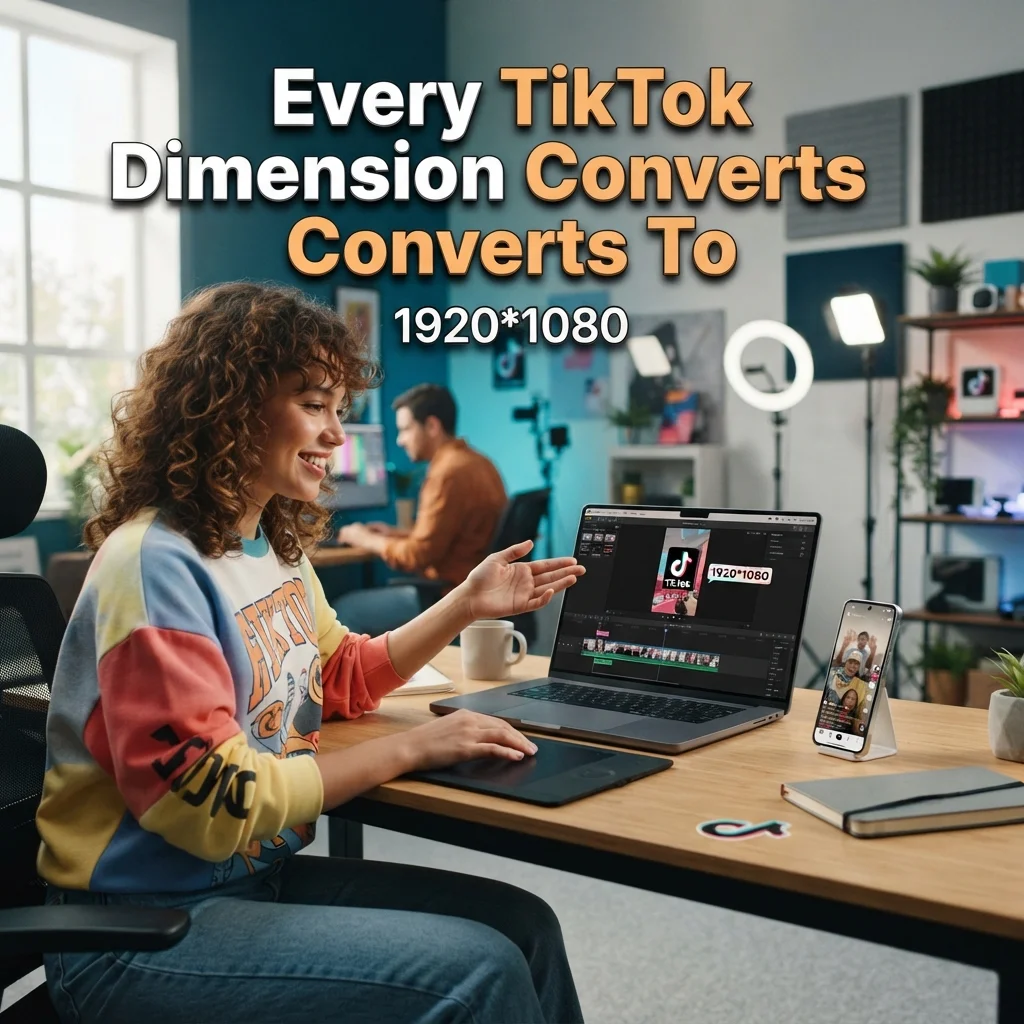 TikTok dimensions converted to pixels, inches, centimeters, aspect ratios, and other units