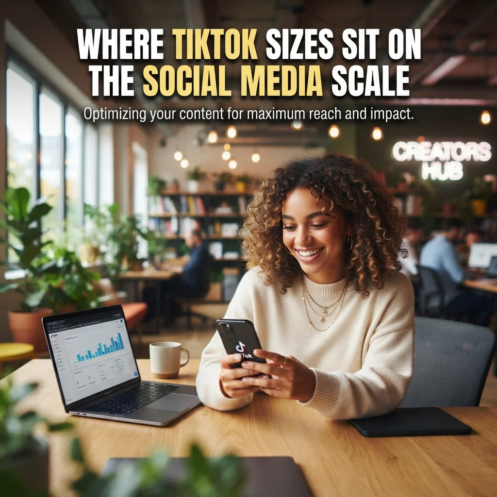 Where TikTok sizes sit on the social media scale with video, image, and ad size comparisons