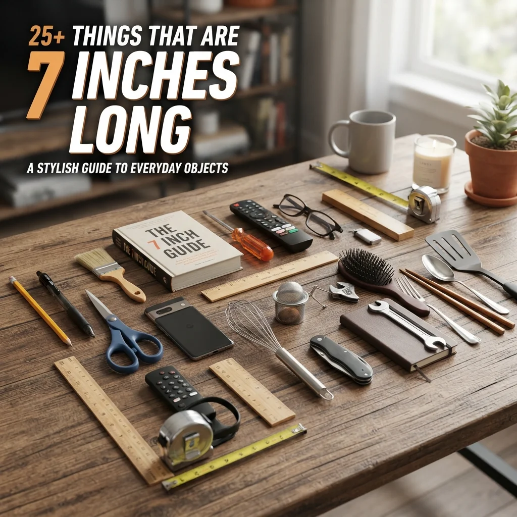 25+ everyday things that are approximately 7 inches long for easy size visualization