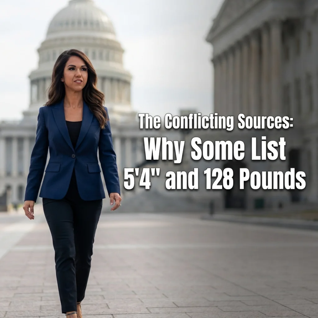 Conflicting sources listing 5'4" and 128 pounds with different height and weight reports