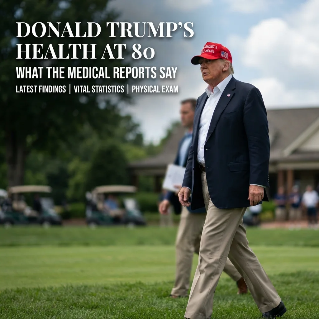 Donald Trump's health at 80 with medical reports, physical exam, and health findings