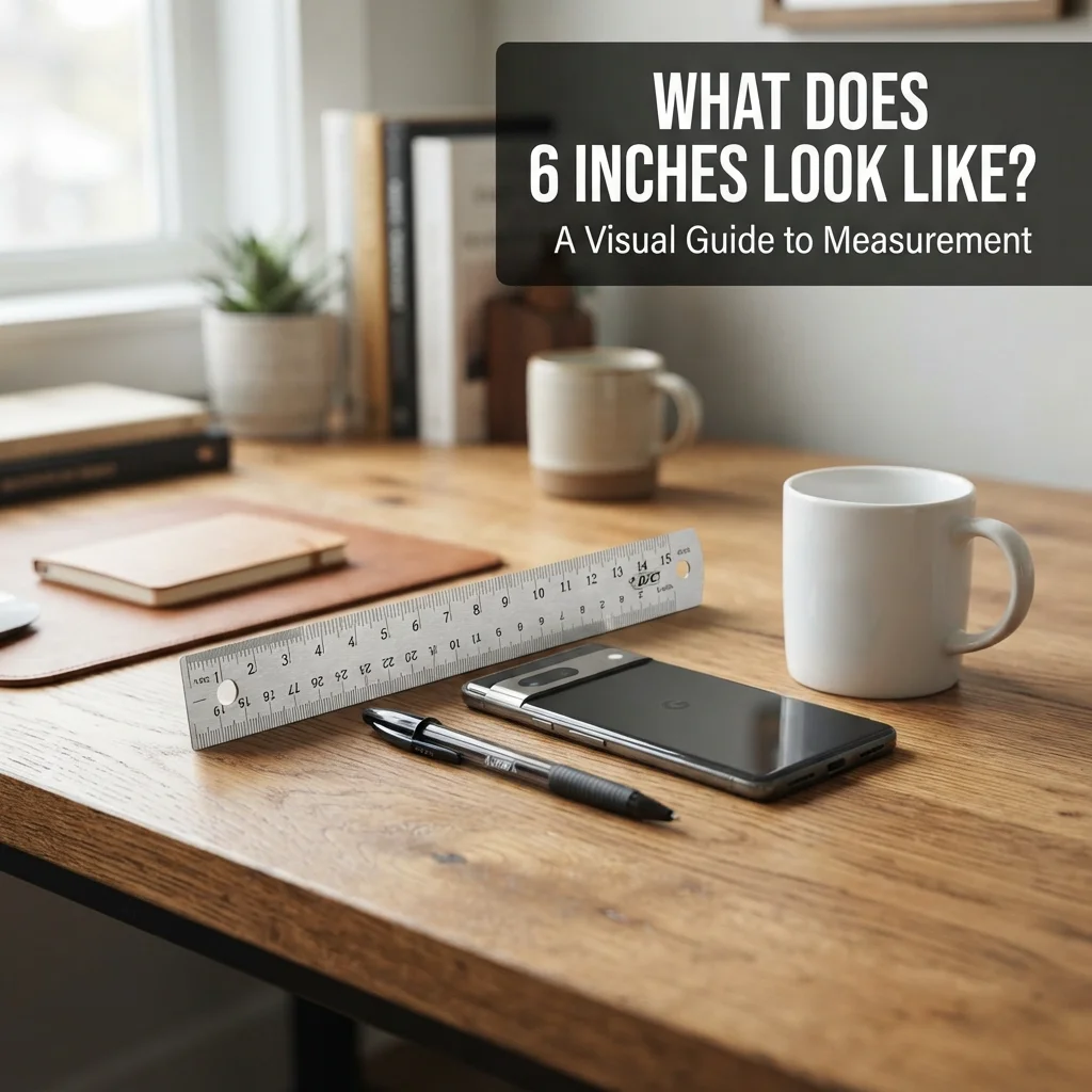 What 6 inches looks like compared with familiar everyday objects and household items