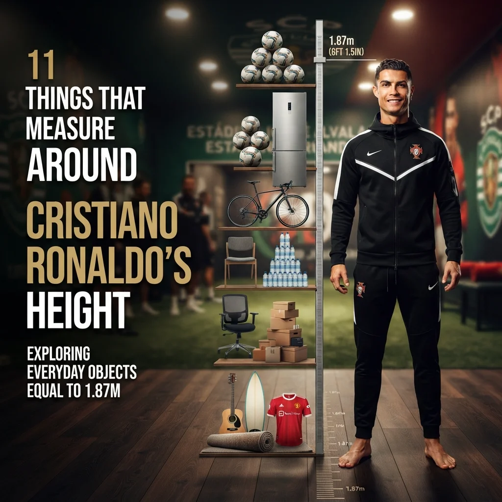 11 things that measure around Cristiano Ronaldo's height with everyday size comparison
