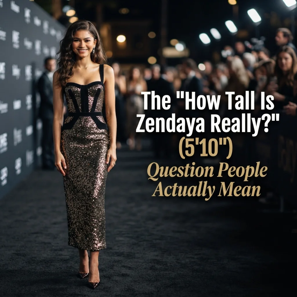How tall is Zendaya really, with her reported height of 5 feet 10 inches and metric conversion