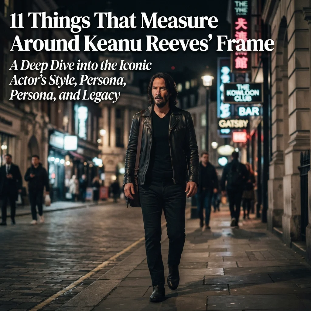 Everyday objects and familiar items compared with Keanu Reeves' 6'1" height and body frame
