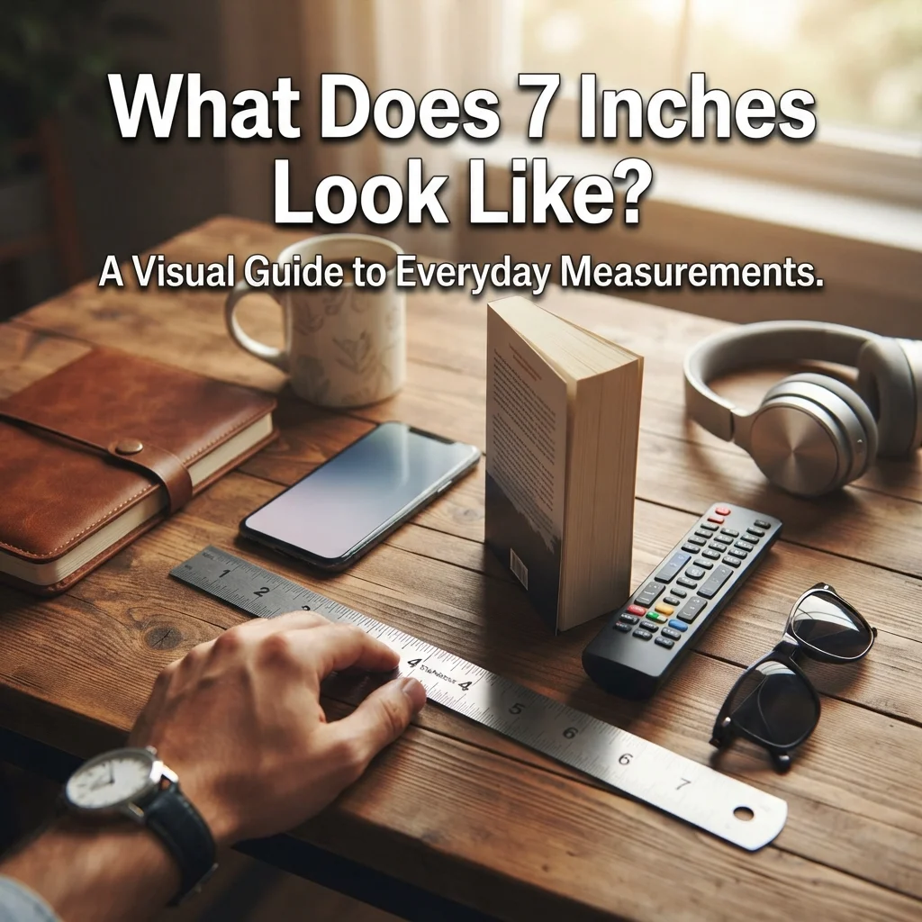 What 7 inches looks like using familiar everyday objects and visual size comparisons