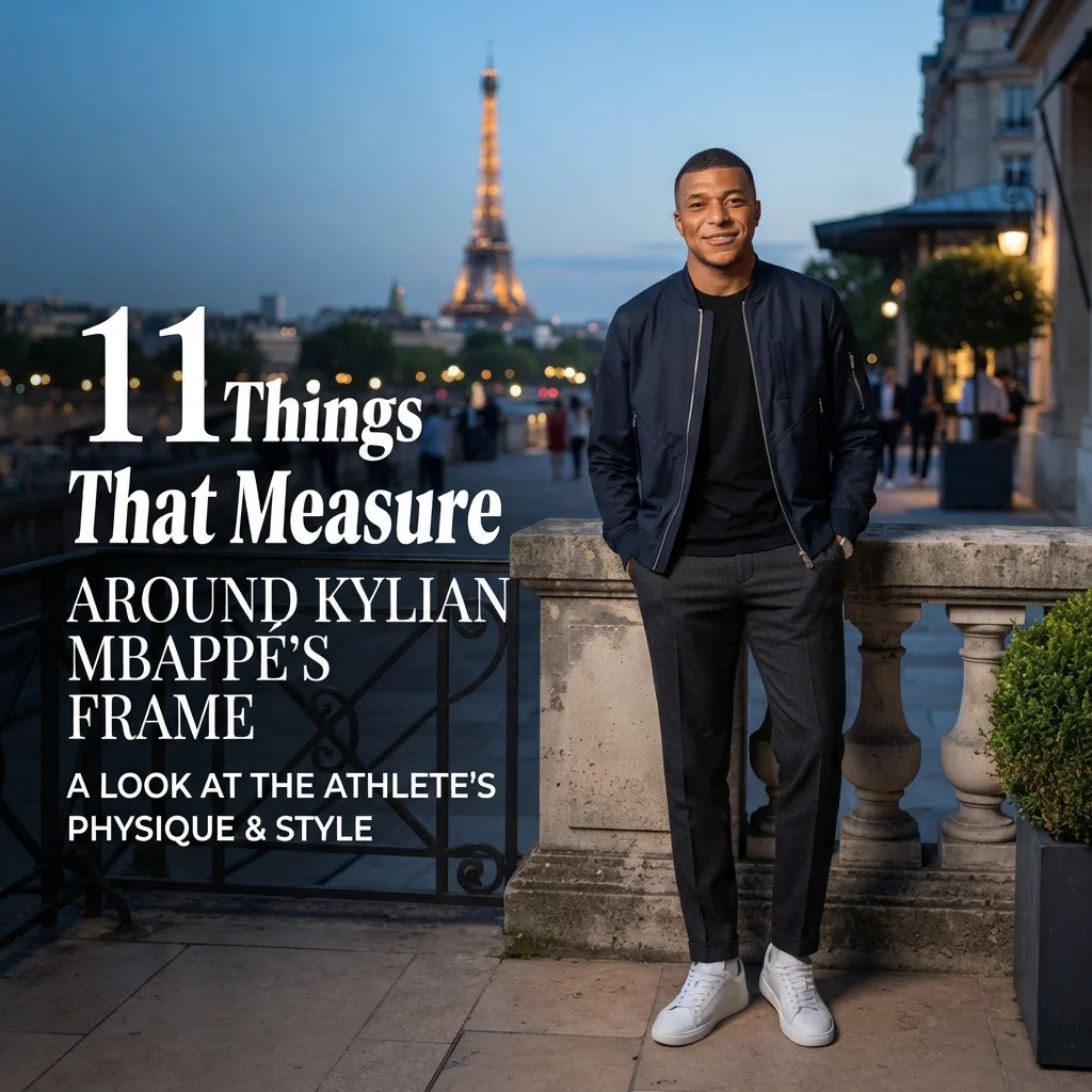 11 everyday objects and measurements that help visualize Kylian Mbappé’s reported height and overall frame