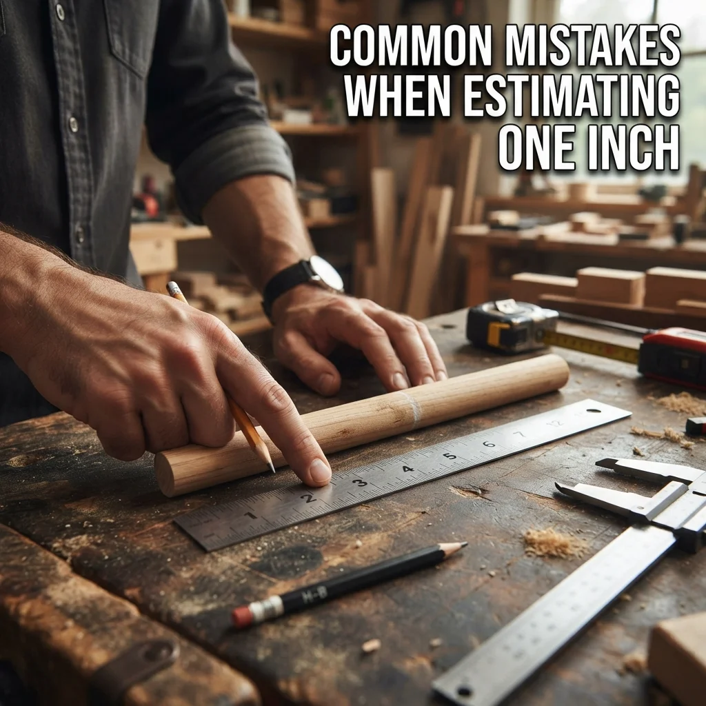 Common mistakes when estimating one inch using everyday objects and visual measurement comparisons