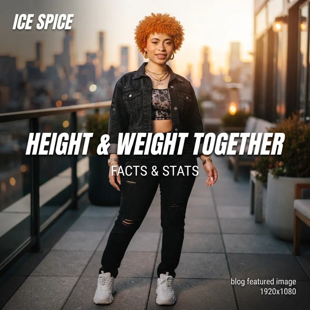 Ice Spice's height and weight together with reported measurements and size comparison