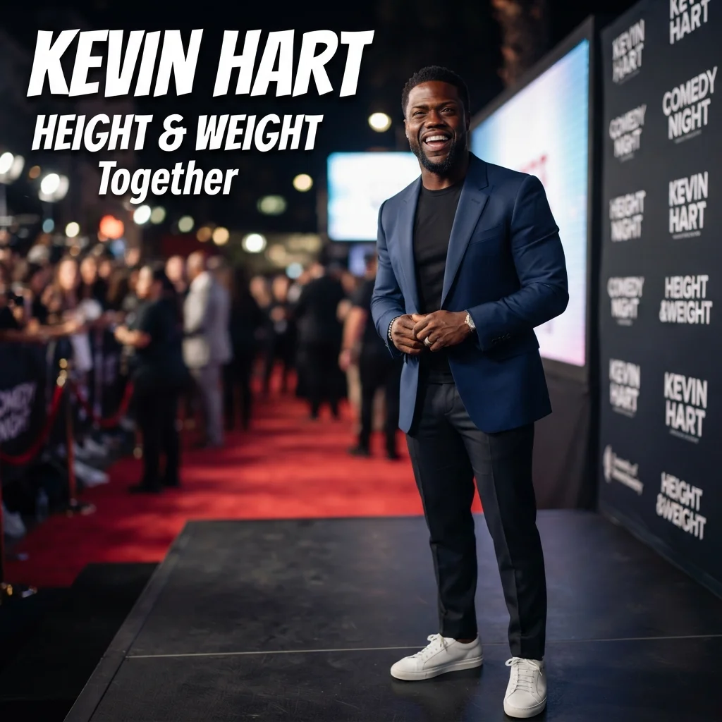 Kevin Hart's height and weight together with reported measurements and size comparisons