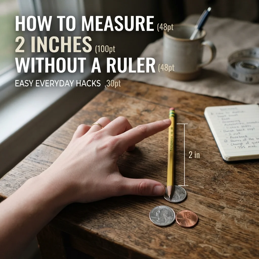 How to measure 2 inches without a ruler using fingers and everyday household objects