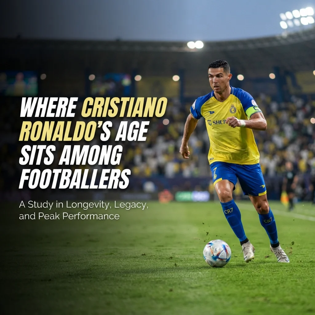 Cristiano Ronaldo's age compared with footballers from different generations in 2026