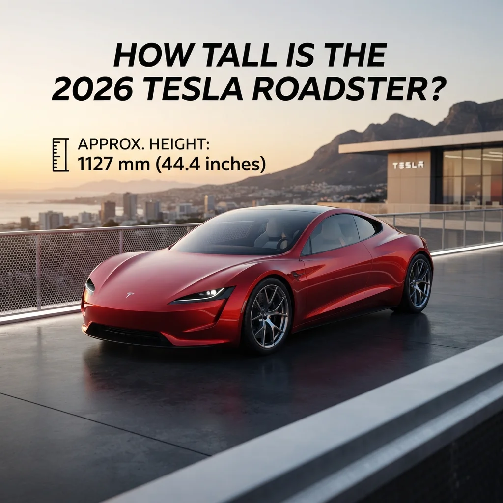 2026 Tesla Roadster height with an overview of its expected overall vehicle height