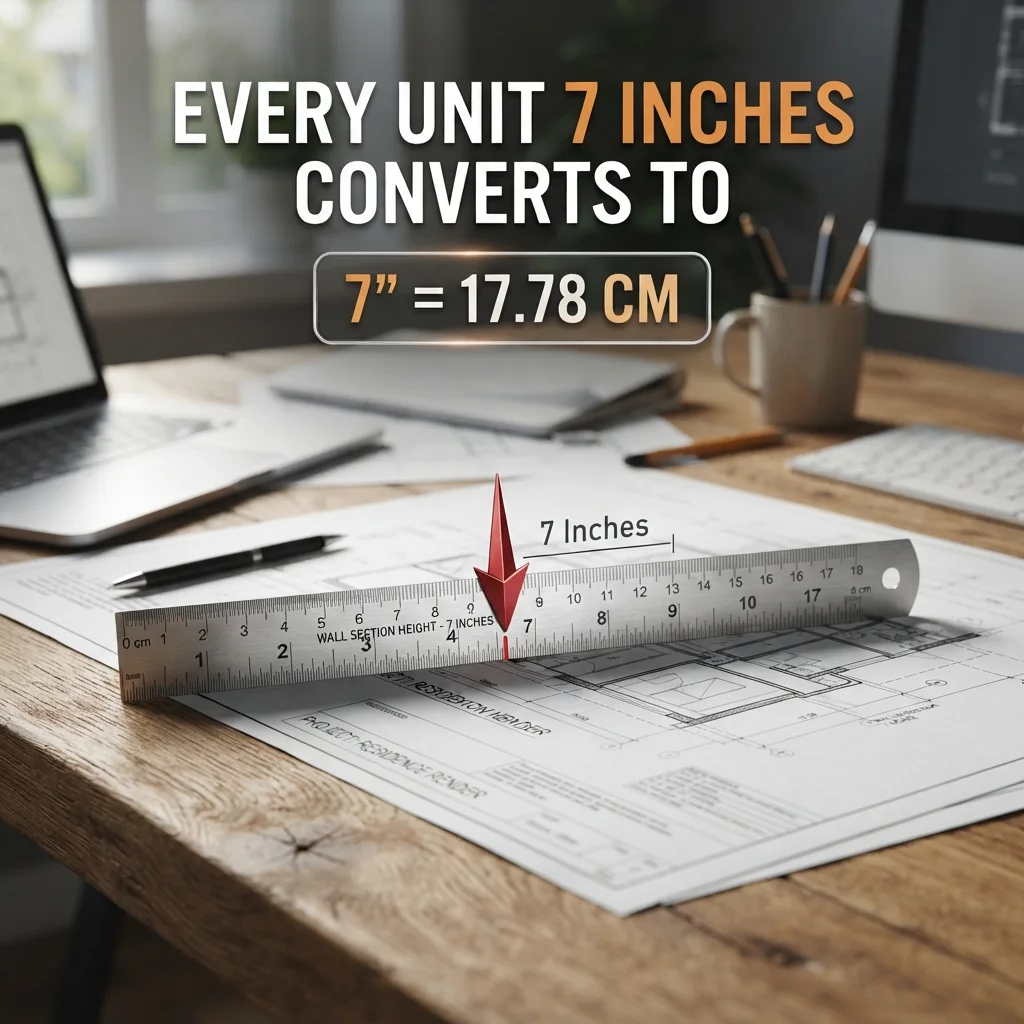 7 inches converted to centimeters, millimeters, feet, and other common measurement units