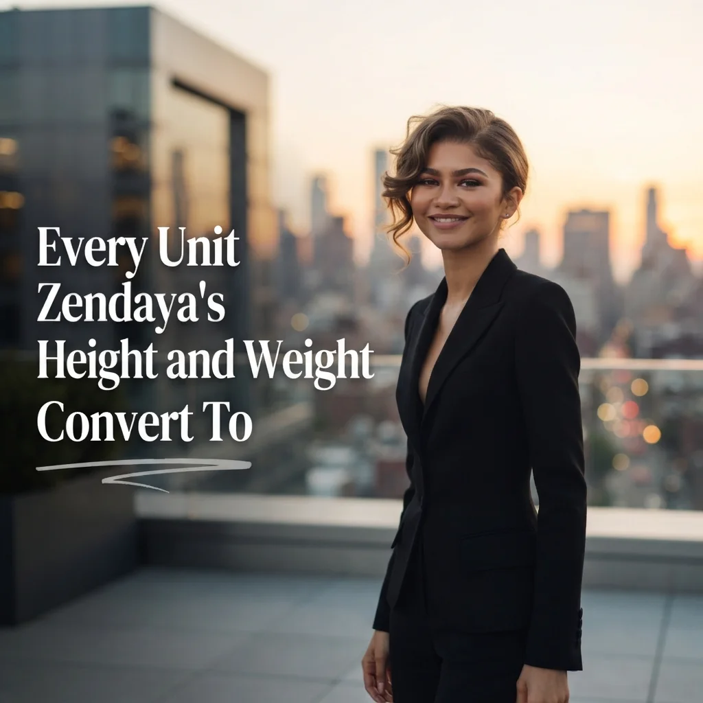 Zendaya height and weight conversions in feet, inches, centimeters, meters, pounds, and kilograms
