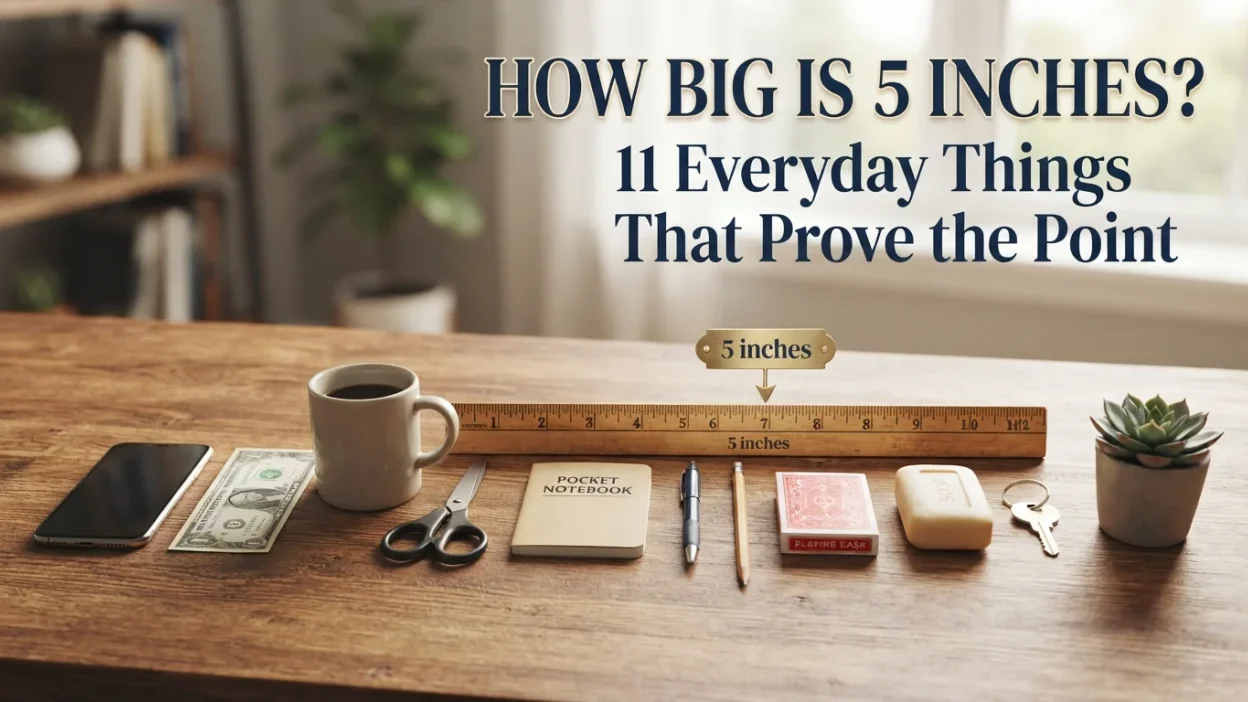 How big is 5 inches with 11 everyday objects used for size comparison