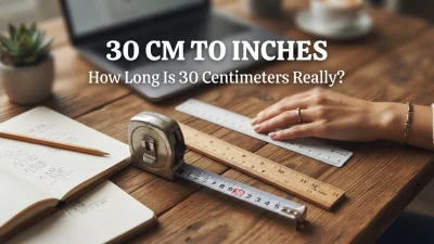 30 cm to inches conversion with everyday size comparisons