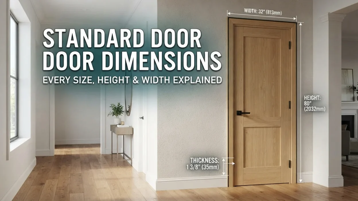 Standard door dimensions with common door sizes, heights, and widths explained