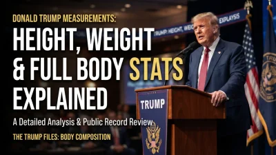 Donald Trump measurements with reported height, weight and physical size details