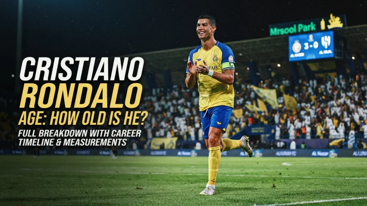 Cristiano Ronaldo age in 2026 with career timeline, height, and measurement details