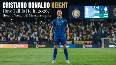 Cristiano Ronaldo height in 2026 with reported height, weight, and measurement details